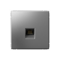 GAL000983 - ARTGALLERY РОЗЕТКА компьютерная RJ45, кат. 5е, механизм, СТАЛЬ, Systeme Electric