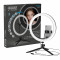 Светильник Gauss кольцевой 15W 800lm 3000-6500K 5V USB IP20 300*23мм черный дим пульт е LED 1/20, RL003