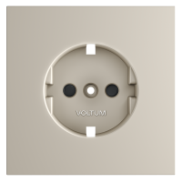 Накладка для розетки с заземлением и защитными шторками, S70 (кашемир), VLS000703