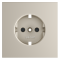 Накладка для розетки с заземлением и защитными шторками, S70 (кашемир), VLS000703