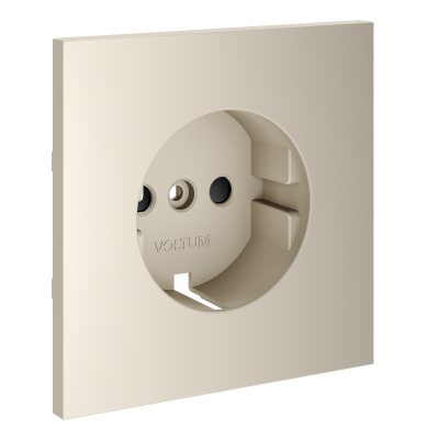 Накладка для розетки с заземлением и защитными шторками, S70 (кашемир), VLS000703