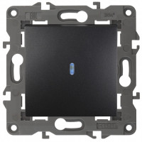 ЭРА 14-1102-05 Elegance Антрацит Выключатель 1-кл с подсветкой