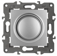 ЭРА 14-4101-03 Elegance Алюминий Светорегулятор поворотно-нажимной, 400ВА, 230В