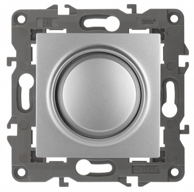 ЭРА 14-4101-03 Elegance Алюминий Светорегулятор поворотно-нажимной, 400ВА, 230В