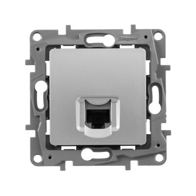 Legrand Розетка компьютерная RJ45 категория 5e UTP - Legrand Etika - алюминий, 672441