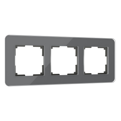 Werkel W0032440/ Рамка на 3 поста Elite (графит, стекло), a057880