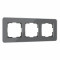 Werkel W0032440/ Рамка на 3 поста Elite (графит, стекло), a057880