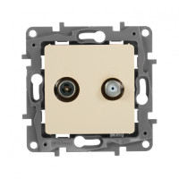 Legrand Розетка TV-SAT - Legrand Etika - двухкабельная - слоновая кость, 672357 Legrand Розетка TV-SAT - Legrand Etika - двухкабельная - слоновая кость, 672357