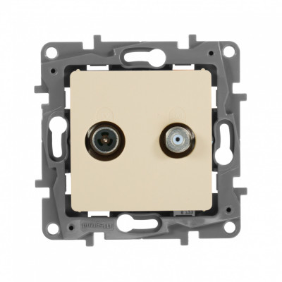Legrand Розетка TV-SAT - Legrand Etika - двухкабельная - слоновая кость, 672357