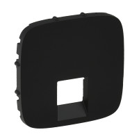 Legrand Valena ALLURE.Лицевая панель для одиночных телефонных/информационных розеток.Антрацит, 755418