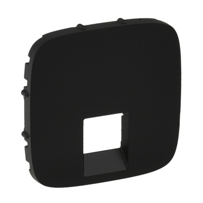Legrand Valena ALLURE.Лицевая панель для одиночных телефонных/информационных розеток.Антрацит, 755418