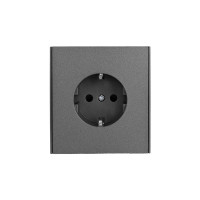 Розетка STRONG 1-ая с/з с/у, со шторками 16А графит KRANZ, KR-78-0701-6 Розетка STRONG 1-ая с/з с/у, со шторками 16А графит KRANZ, KR-78-0701-6