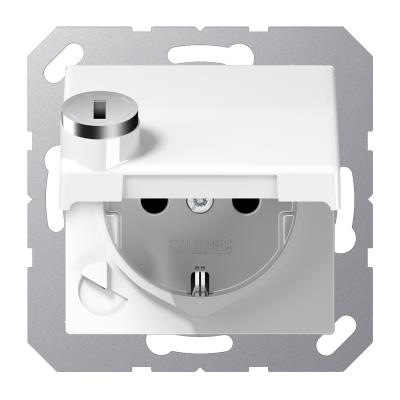 SCHUKO-розетка  с крышкой и замком, AS1520BFKLSLWW