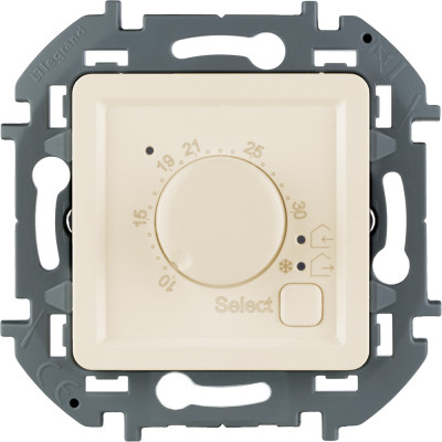 Legrand Терморегулятор для тёплого пола - Legrand Inspiria - с внешним датчиком в комплекте 16А 230В - слоновая кость, 673811