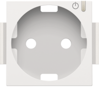Niko Home Control Пластик Белая сталь Накладка розетки Zigbee, 154-66930