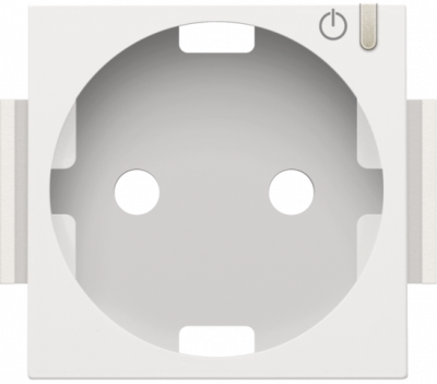 Niko Home Control Пластик Белая сталь Накладка розетки Zigbee, 154-66930