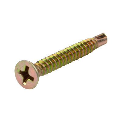 Саморез оконный сверло 3,9х25мм, желтый цинк, короб (500 шт/уп) KRANZ , KR-01-3722-004