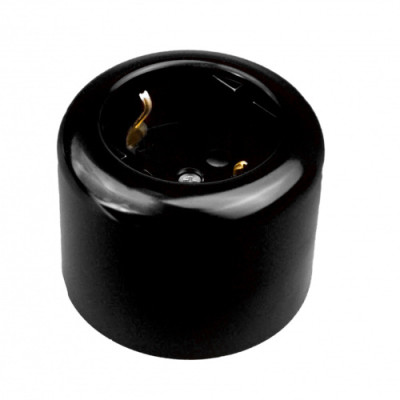 BIRONI Ришелье Пластик Черный Розетка с/з, R1-101-23