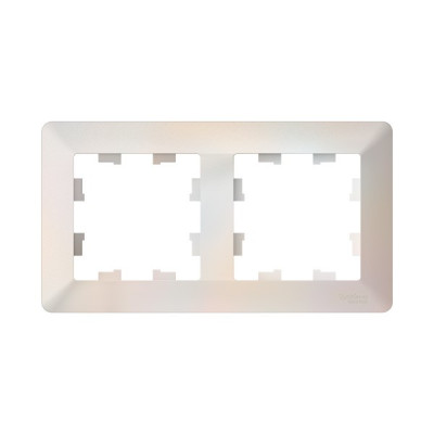 ATN220402 - ATLASDESIGN AIR 2-постовая РАМКА, ЖЕМЧУГ/дымчатый белый, Systeme Electric