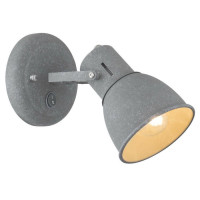 Arte Lamp JOVI, Светильник настенный, цвет арматуры - Серый, цвет плафона/декора - СЕРЫЙ, 1х40W E14, A1677AP-1GY