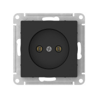 ATN001041S - ATLASDESIGN РОЗЕТКА без заземления без шторок, 16А, мех., быстрозажим. клем., КАРБОН, Systeme Electric