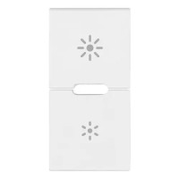 Vimar Две  клавиши 1 модуль,  символы диммирования, белые, 19755.3.B