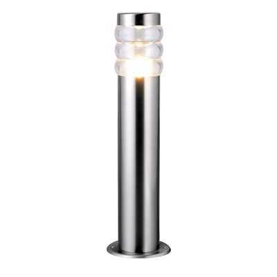 Arte Lamp PORTICA, Светильник уличный архитектурный, цвет арматуры - МАТОВОЕ СЕРЕБРО, цвет плафона/декора - ПРОЗРАЧНЫЙ, 1х20W E27, A8381PA-1SS