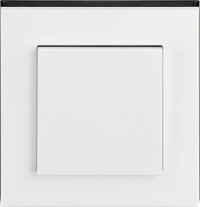 ABB Выключатель 1-клавишный, цвет белый - черный, серия Levit