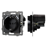 049819 - Механизм розетки с USB зарядкой SCT-MUAA-PL-BK-V (250V, 16A) (Arlight, -)