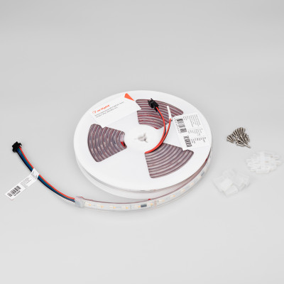 Лента герметичная SPI-P-BA120-14mm 24V RGBW-Day-PX6-BPT (16 W/m, IP66, 5060/2835, 5m) (Arlight, бегущий огонь), 040623