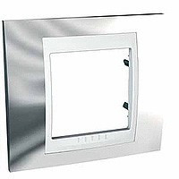 MGU66.002.810 - UnicaCh Рамка 1-ная, серебр./бел., Schneider Electric