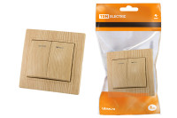 Выключатель 2 кл. с подсветкой 10А "ЭКО" (сосна) "Таймыр" TDM Electric, SQ1814-0205 Выключатель 2 кл. с подсветкой 10А "ЭКО" (сосна) "Таймыр" TDM Electric, SQ1814-0205