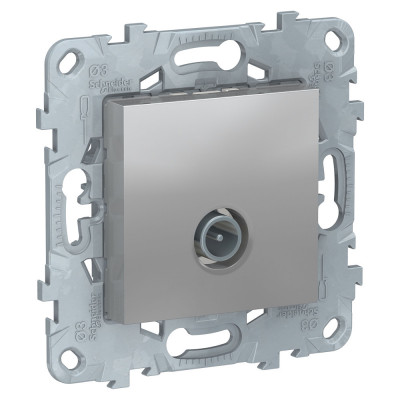 розетка TV, проходная, алюминий