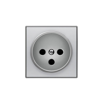 8587 PL - Накладка розетки 8187, серия SKY, цвет серебряный - 2CLA858700A1301