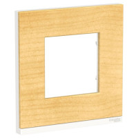 NU600283 - SE UNICA PURE РАМКА 1-постовая, горизонтальная, КЛЕН/белый, Schneider Electric