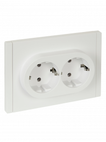 FORTE&PIANO Роз. 2-я с з/к без з/ш б/к 16А FP224 бел. IEK, FP-R21-16-1-K01