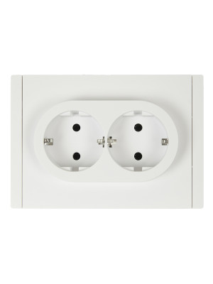 FORTE&PIANO Роз. 2-я с з/к без з/ш б/к 16А FP224 бел. IEK, FP-R21-16-1-K01