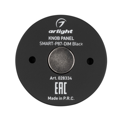 Панель Knob SMART-P87-DIM Black (3V, 1 зона, 2.4G) (Arlight, IP20 Пластик, 5 лет), 028334