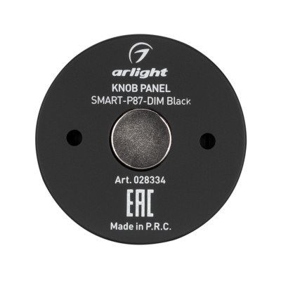 Панель Knob SMART-P87-DIM Black (3V, 1 зона, 2.4G) (Arlight, IP20 Пластик, 5 лет), 028334