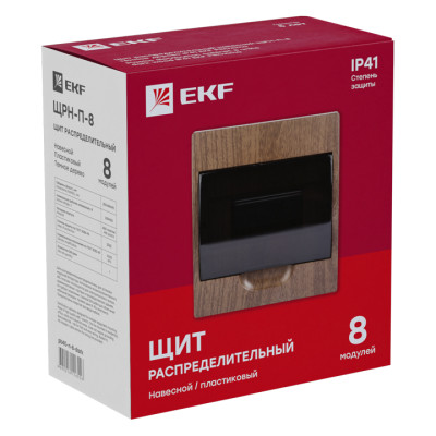 ЩРН-П- 8 темное дерево IP41 PROXIMA EKF, pb40-n-8-dark
