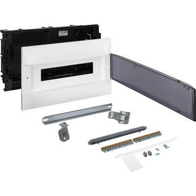 Legrand Practibox S Пластиковый щиток Встраиваемый 1X18 Дымчатая дверь, 137556