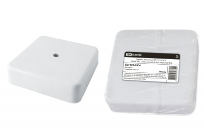 Коробка распаячная КР 75х75х20 ОП белая, IP40, с клем. колодкой,  инд. штрихкод TDM Electric, SQ1401-0904