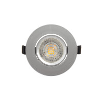 Denkirs DK3020-CM Встраиваемый светильник, IP 20, 10 Вт, GU5.3, LED, серый, пластик