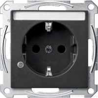 SM Розетка с индикатором, шторк., полем для надписи 2К+З 16А 250В~, антрац. SM Розетка с индикатором, шторк., полем для надписи 2К+З 16А 250В~, антрац.