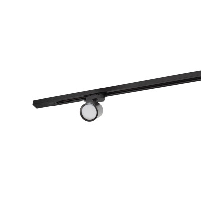 Denkirs DK6406-BK Трековый светильник IP 20, 7 Вт, LED 3000-4000-6000, черный/белый, пластик