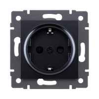 Розетка штепсельная SCHUKO 16A/250 В, черный Kollinger REA-002BK для Aspekt, Eleganz, Reflex