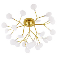 Arte Lamp CANDY, Люстра, цвет арматуры - ЗОЛОТО, цвет плафона/декора - БЕЛЫЙ, 27х3W G4, A7274PL-27GO