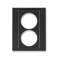 ND5513H-A2223 63 - Сменная панель ABB Levit на розетку с заземлением двойную антрацит - 2CHH132223A8063