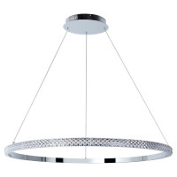 Arte Lamp ORIONE, Люстра, цвет арматуры - ХРОМ, цвет плафона/декора - ПРОЗРАЧНЫЙ, 1х80W LED, A2182SP-80CC