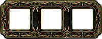 FD01363PBCL Fede Firenze Crystal De Luxe Рамка 3-ная, Bright Patina